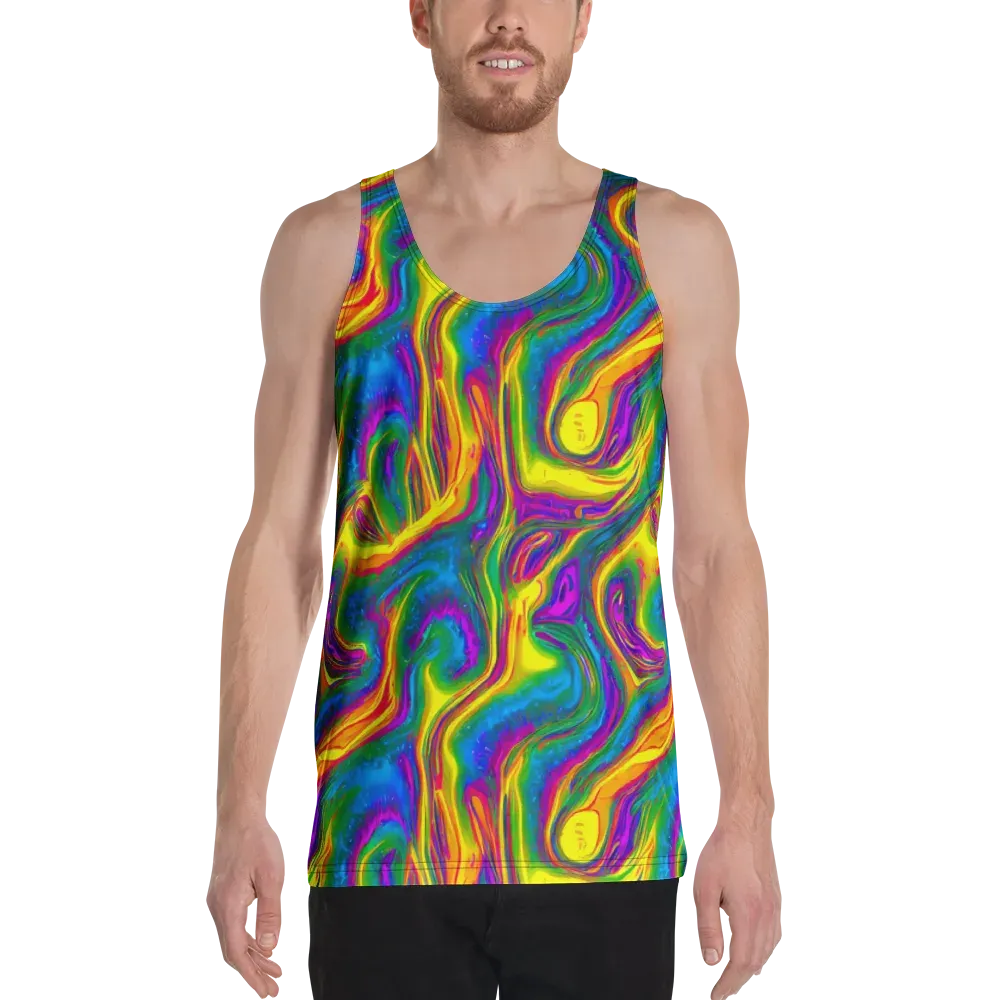 Electric Aurora on Men's Tank Top — Front
