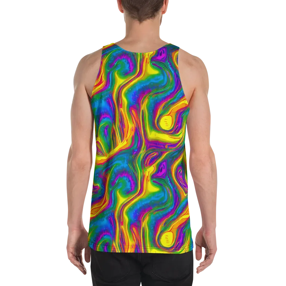 Electric Aurora on Men's Tank Top — Back