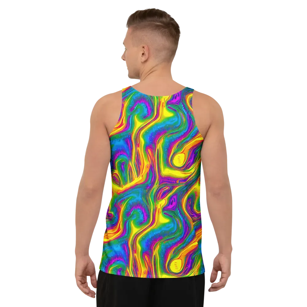Electric Aurora on Men's Tank Top — Back