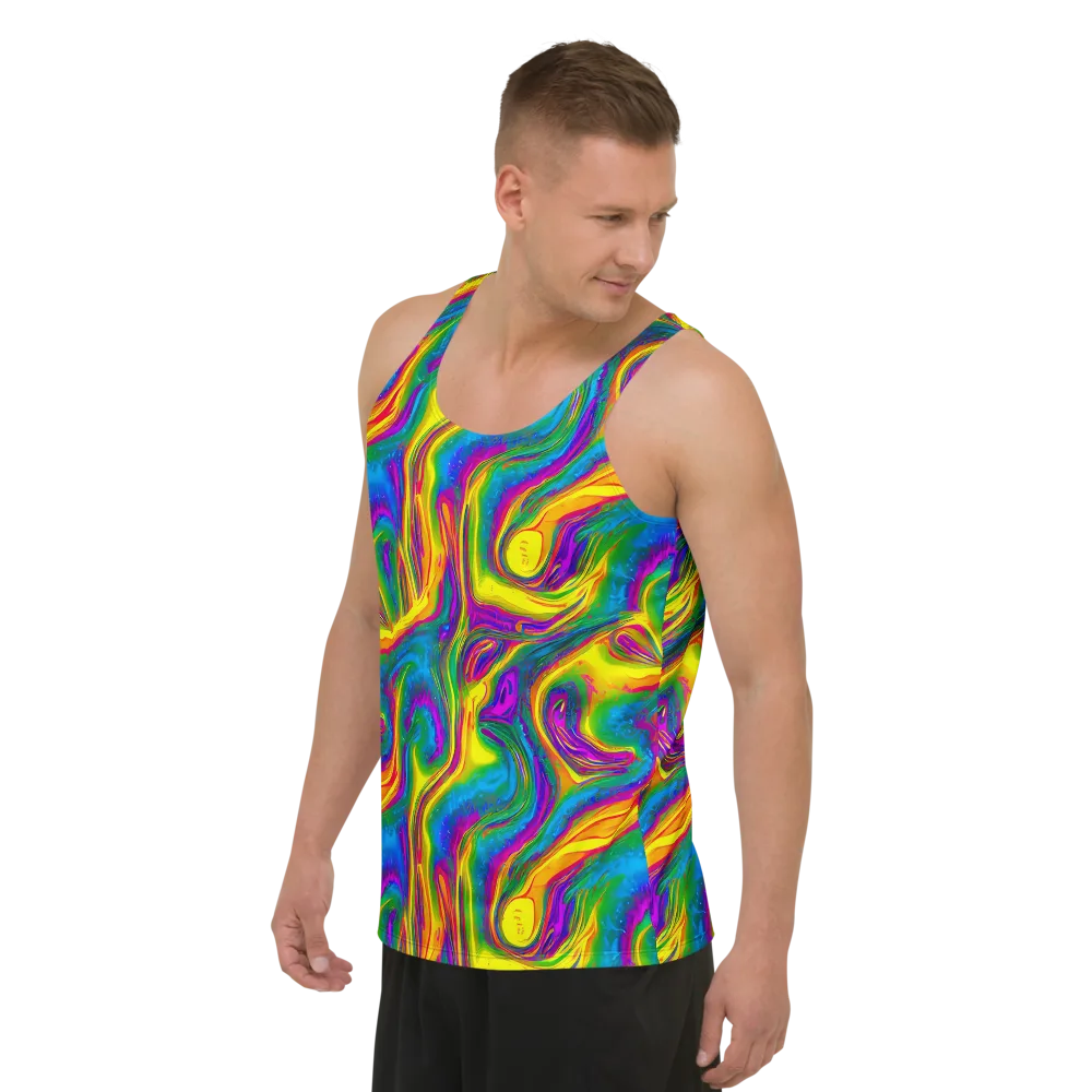 Electric Aurora on Men's Tank Top — Left Front