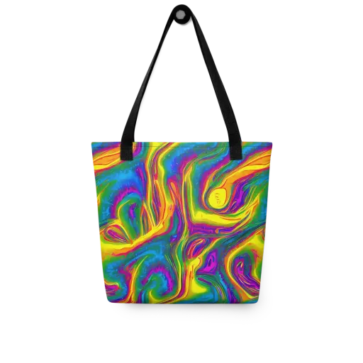 Electric Aurora on a Tote Bag