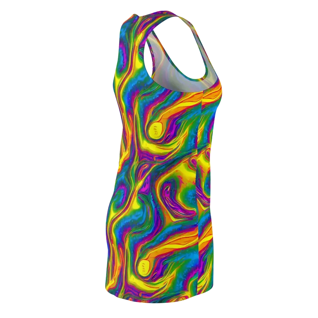Electric Aurora on Racerback Dress — Back Side