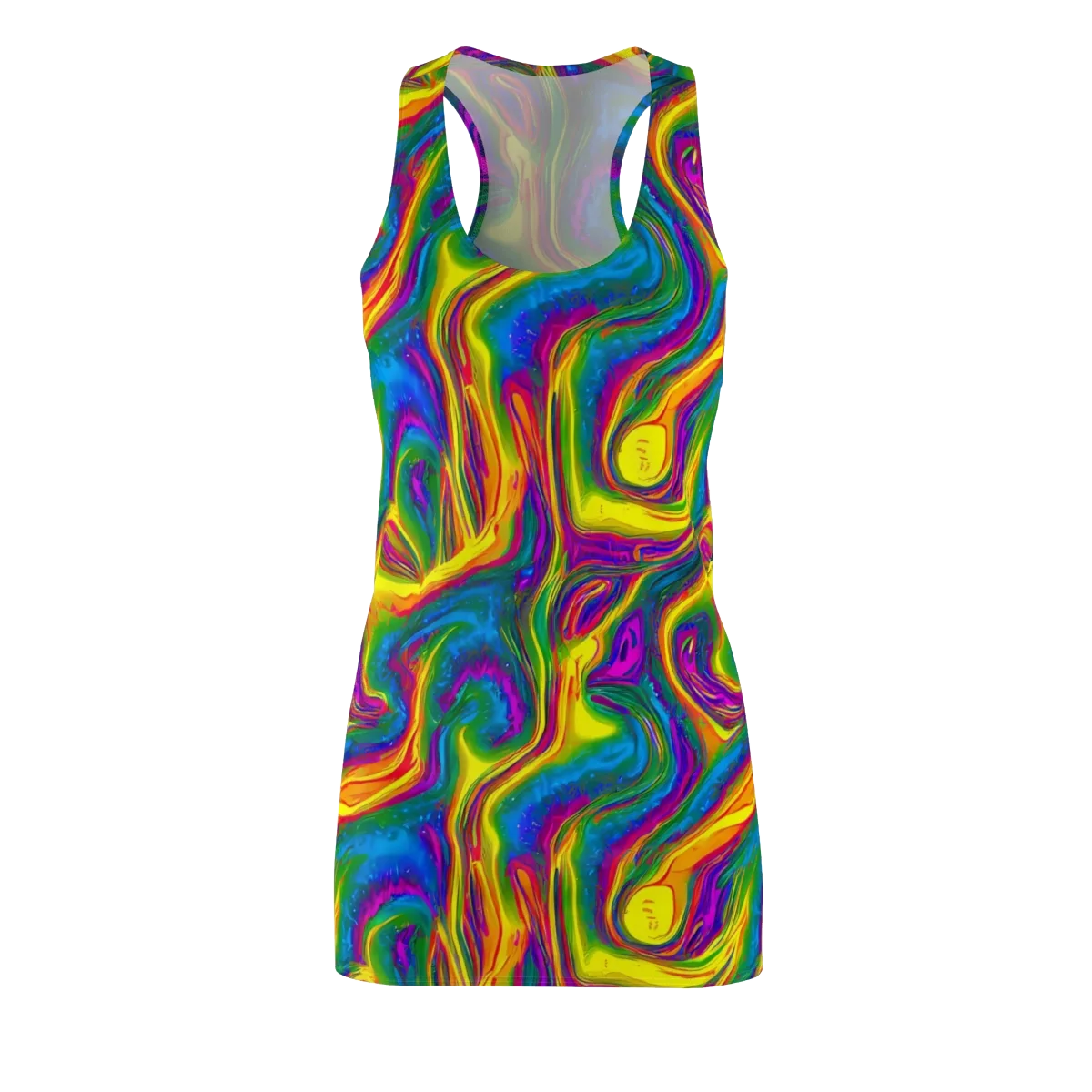 Electric Aurora on Racerback Dress — Front