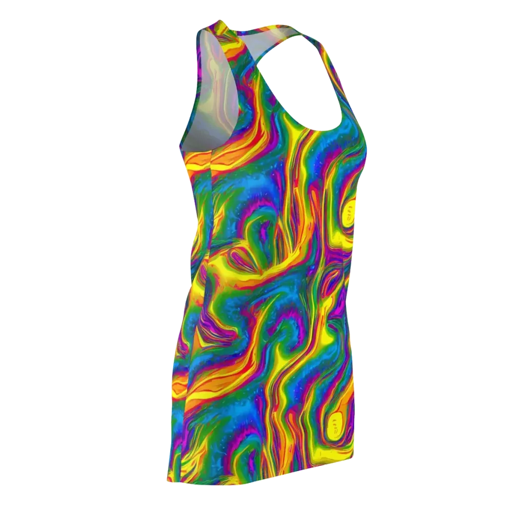 Electric Aurora on Racerback Dress — Front Side