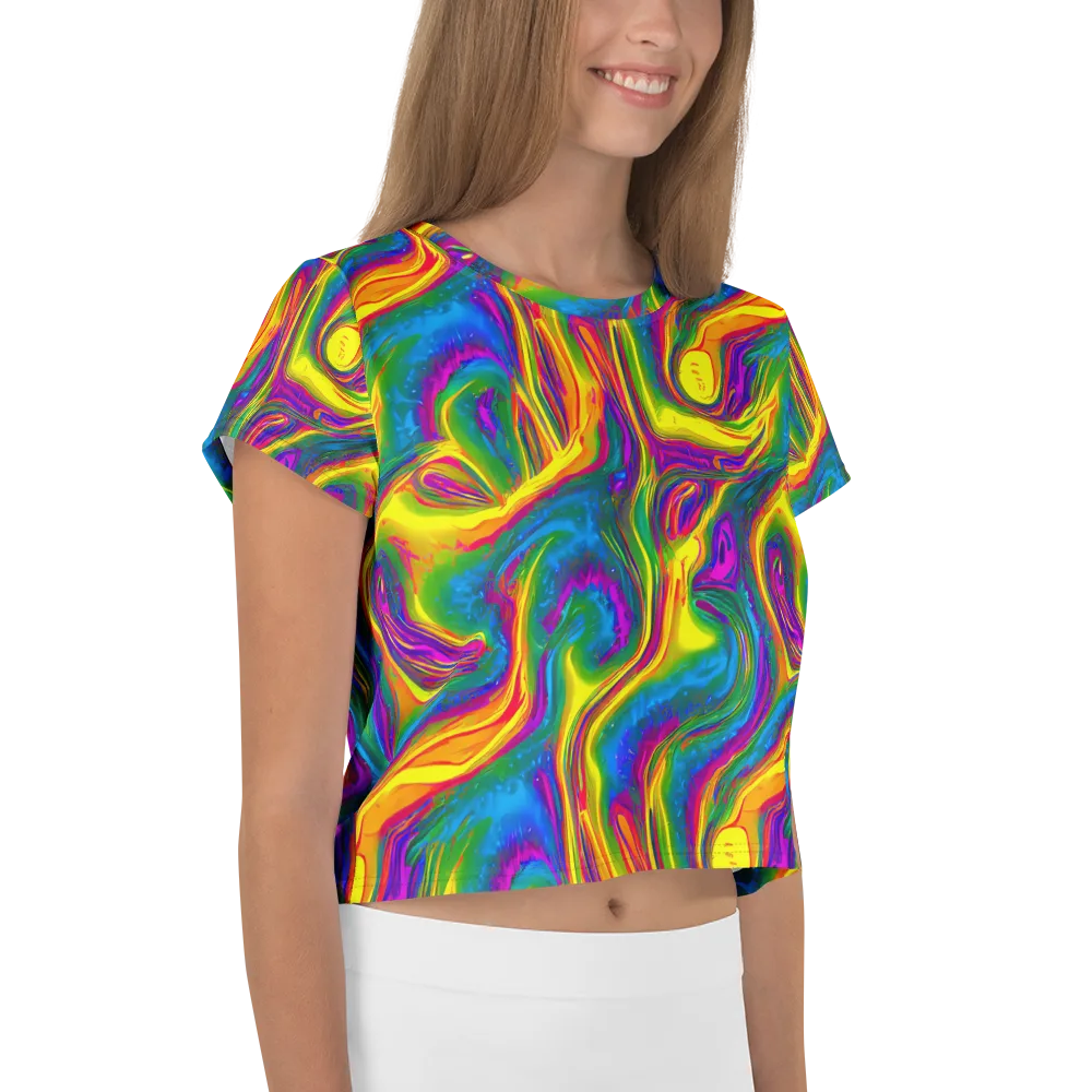 Electric Aurora on Crop Tee — Right