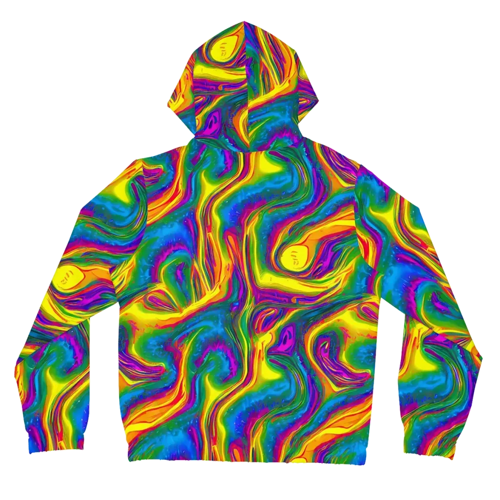 Electric Aurora on Women's Full-Zip Hoodie — Back