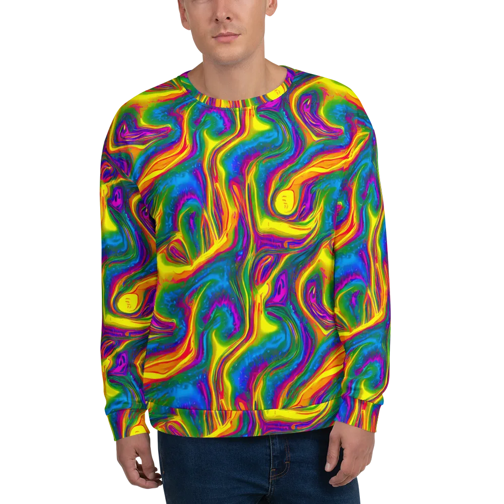 Electric Aurora on Sweatshirt — Front