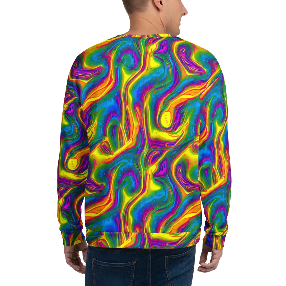 Electric Aurora on Sweatshirt — Back