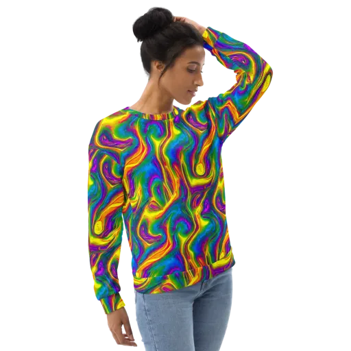 Electric Aurora on a Sweatshirt