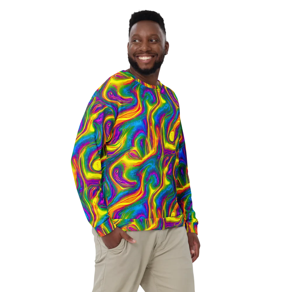 Electric Aurora on Sweatshirt — Front