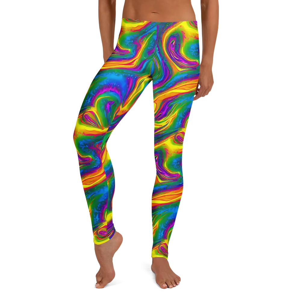 Electric Aurora on Leggings — Front