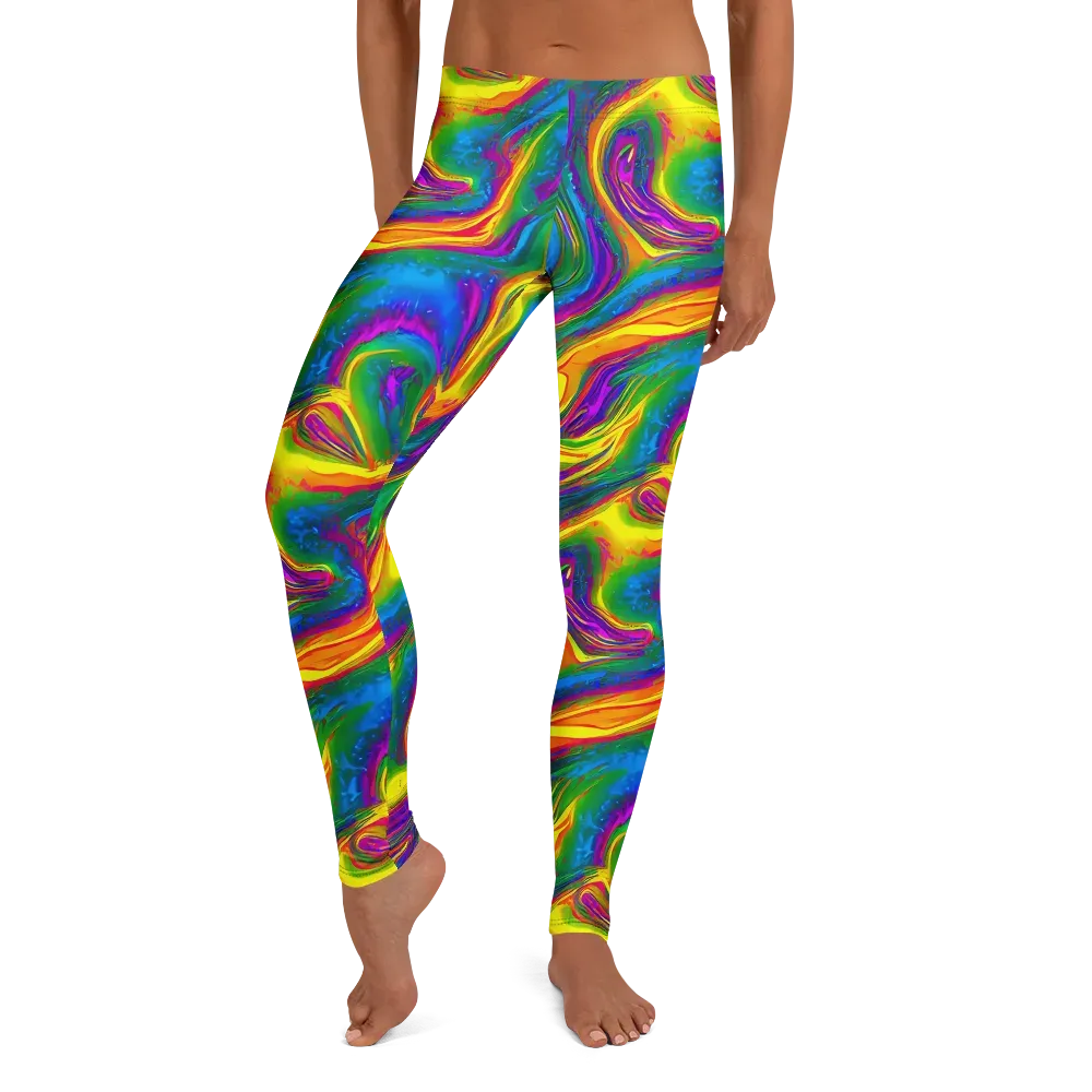 Electric Aurora on Leggings — Front