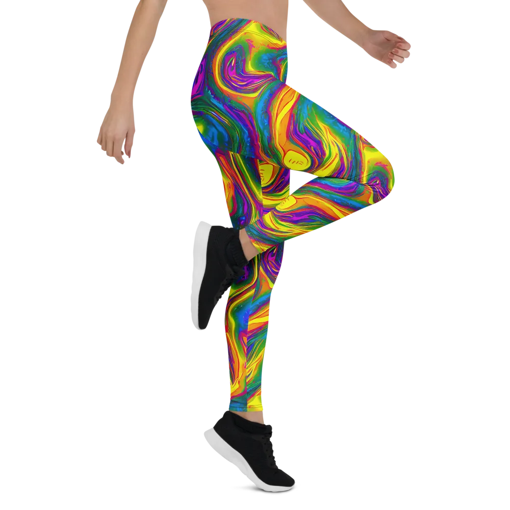 Electric Aurora on Leggings — Right