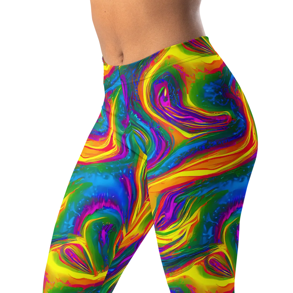 Electric Aurora on Leggings — Left Front