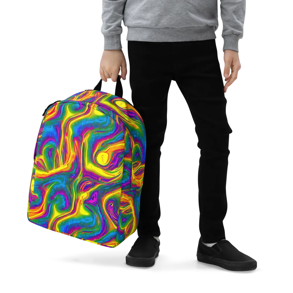 Electric Aurora on Minimalist Backpack — Zoomed-in