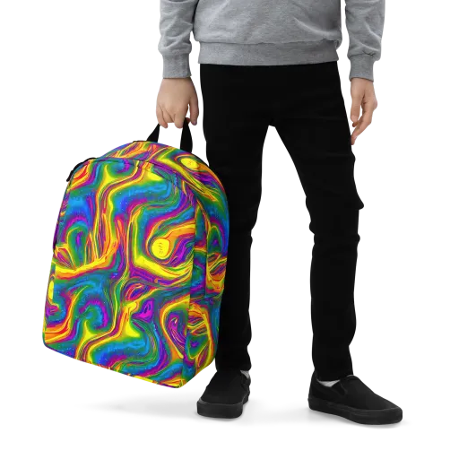 Electric Aurora on a Minimalist Backpack