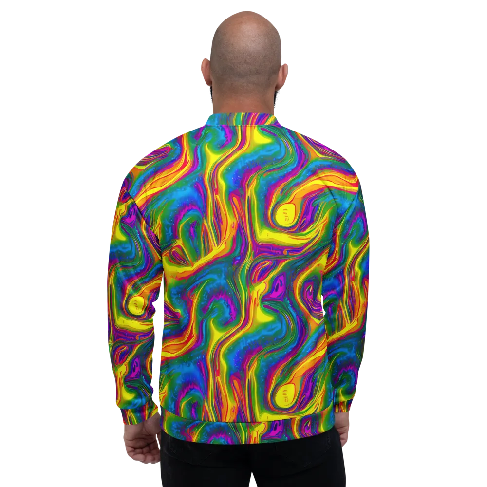 Electric Aurora on Bomber Jacket — Back