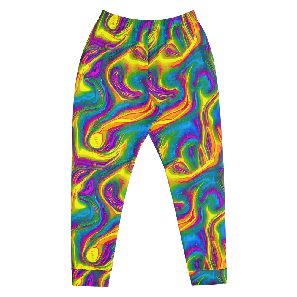 Electric Aurora on Men's Joggers — Front