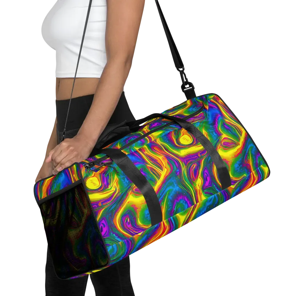 Electric Aurora on Duffle Bag — Front