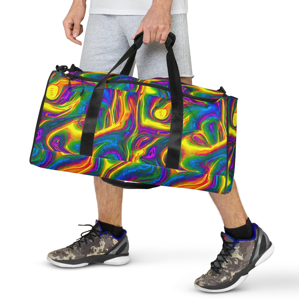 Electric Aurora on Duffle Bag — Front