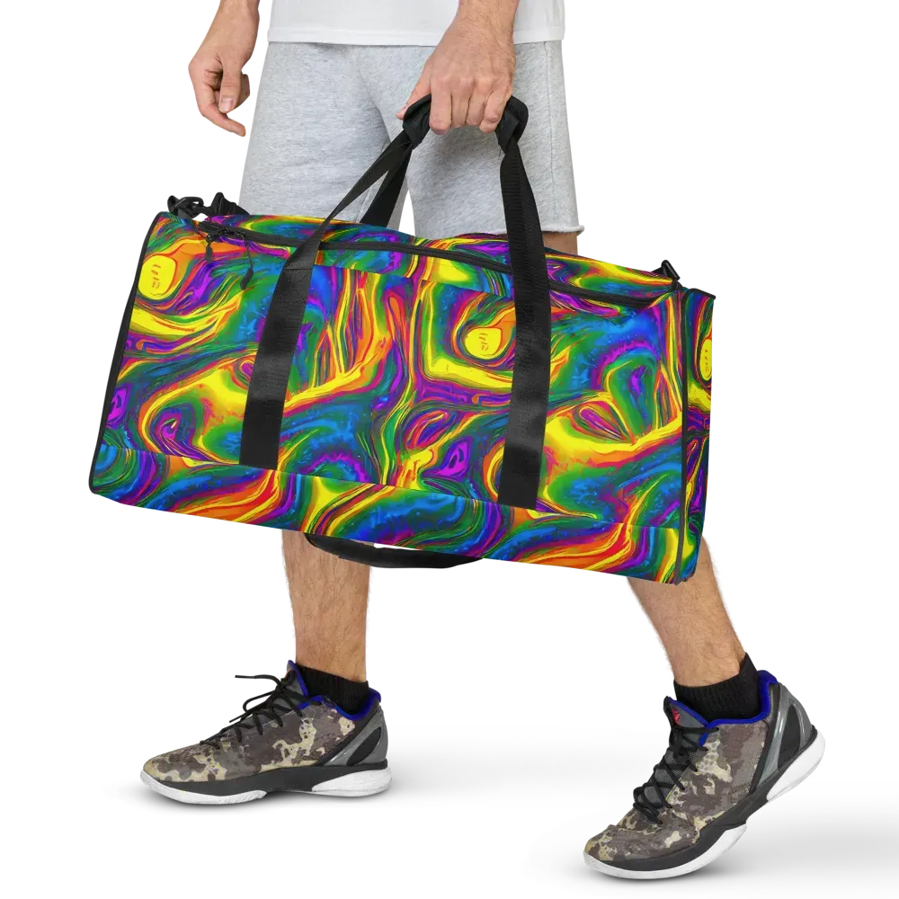 Electric Aurora on Duffle Bag — Front