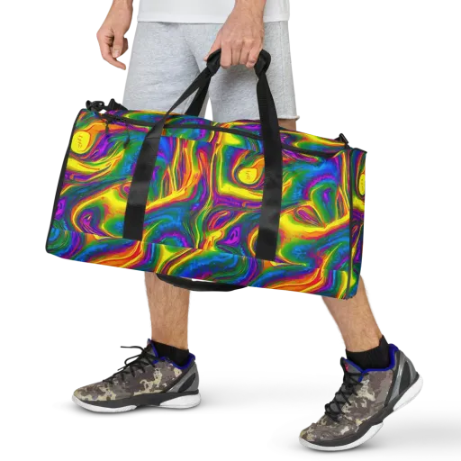 Electric Aurora on a Duffle Bag