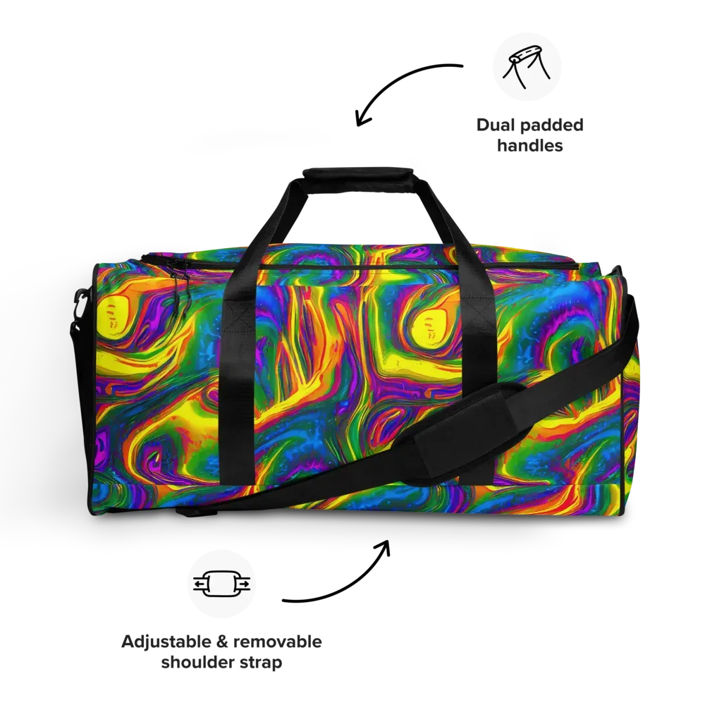 Electric Aurora on Duffle Bag — Front