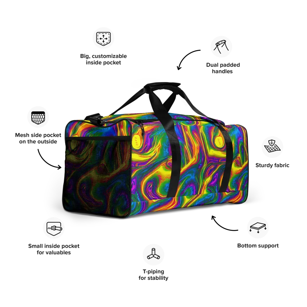 Electric Aurora on Duffle Bag — Right Front