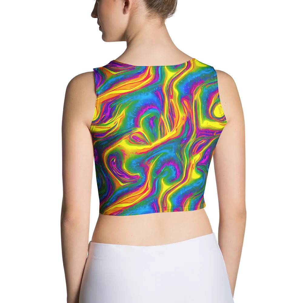Electric Aurora on Crop Top — Back