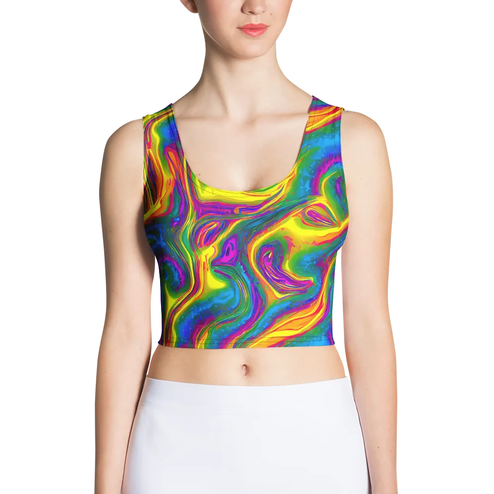 Electric Aurora on Crop Top — Front