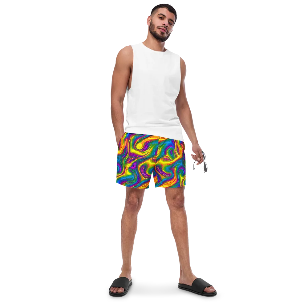 Electric Aurora on Swim Trunks — Front