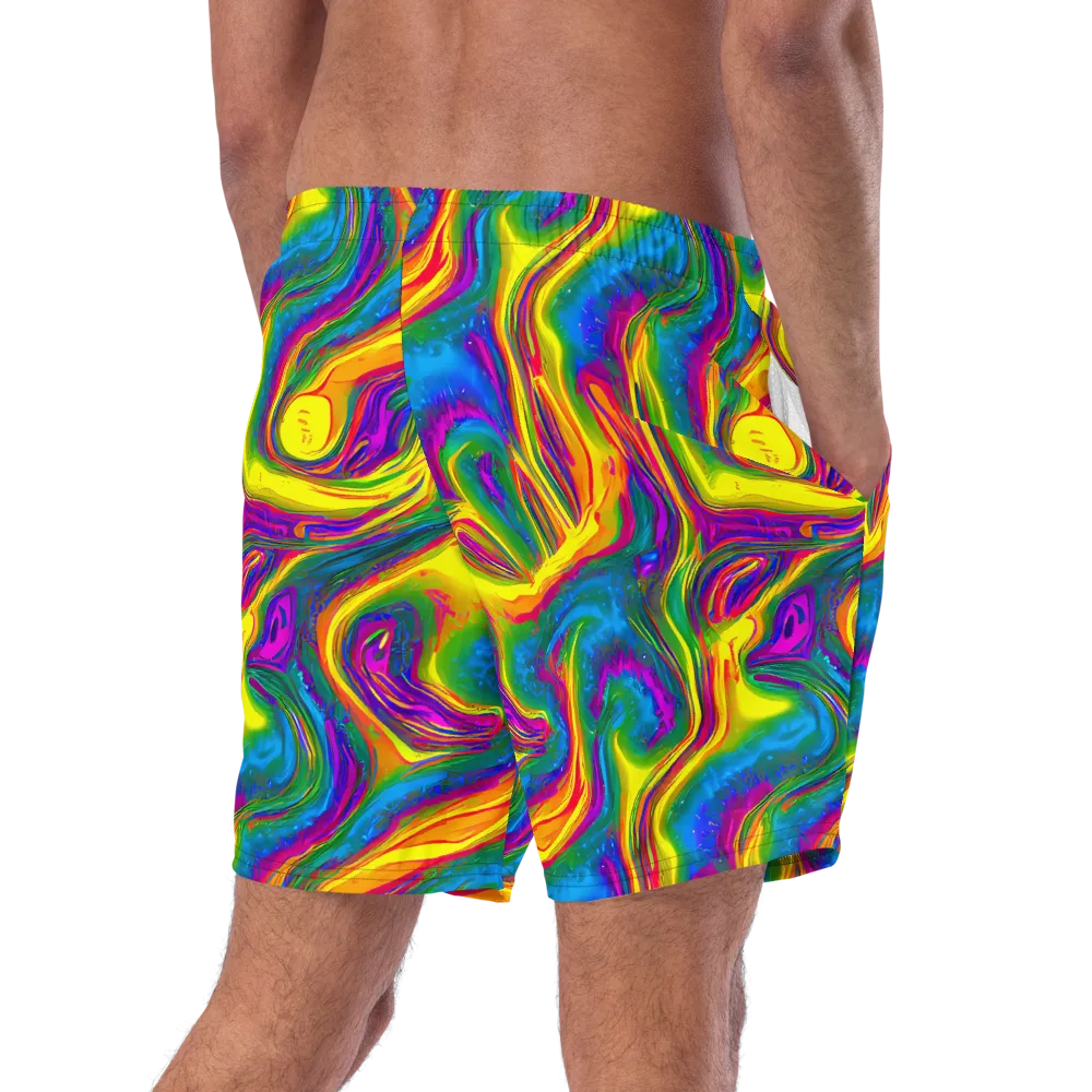 Electric Aurora on Swim Trunks — Right Back