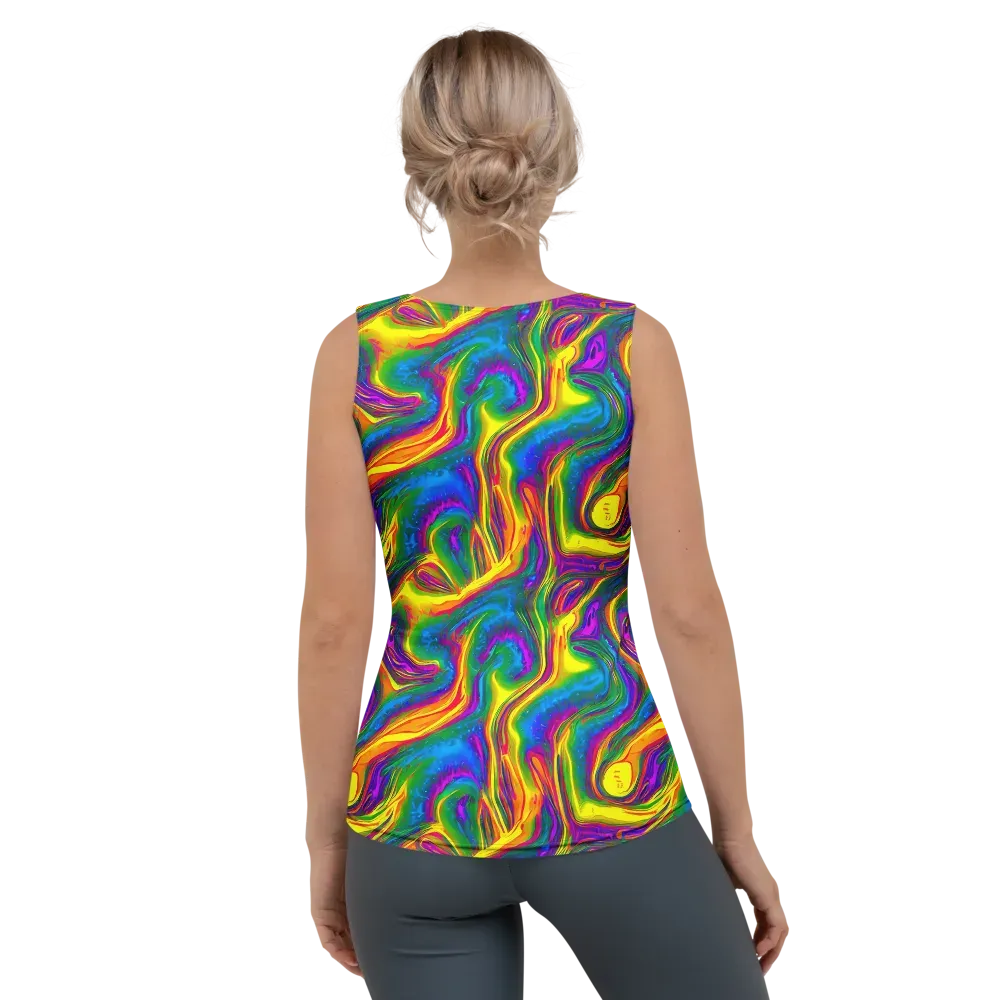 Electric Aurora on Women's Tank Top — Back
