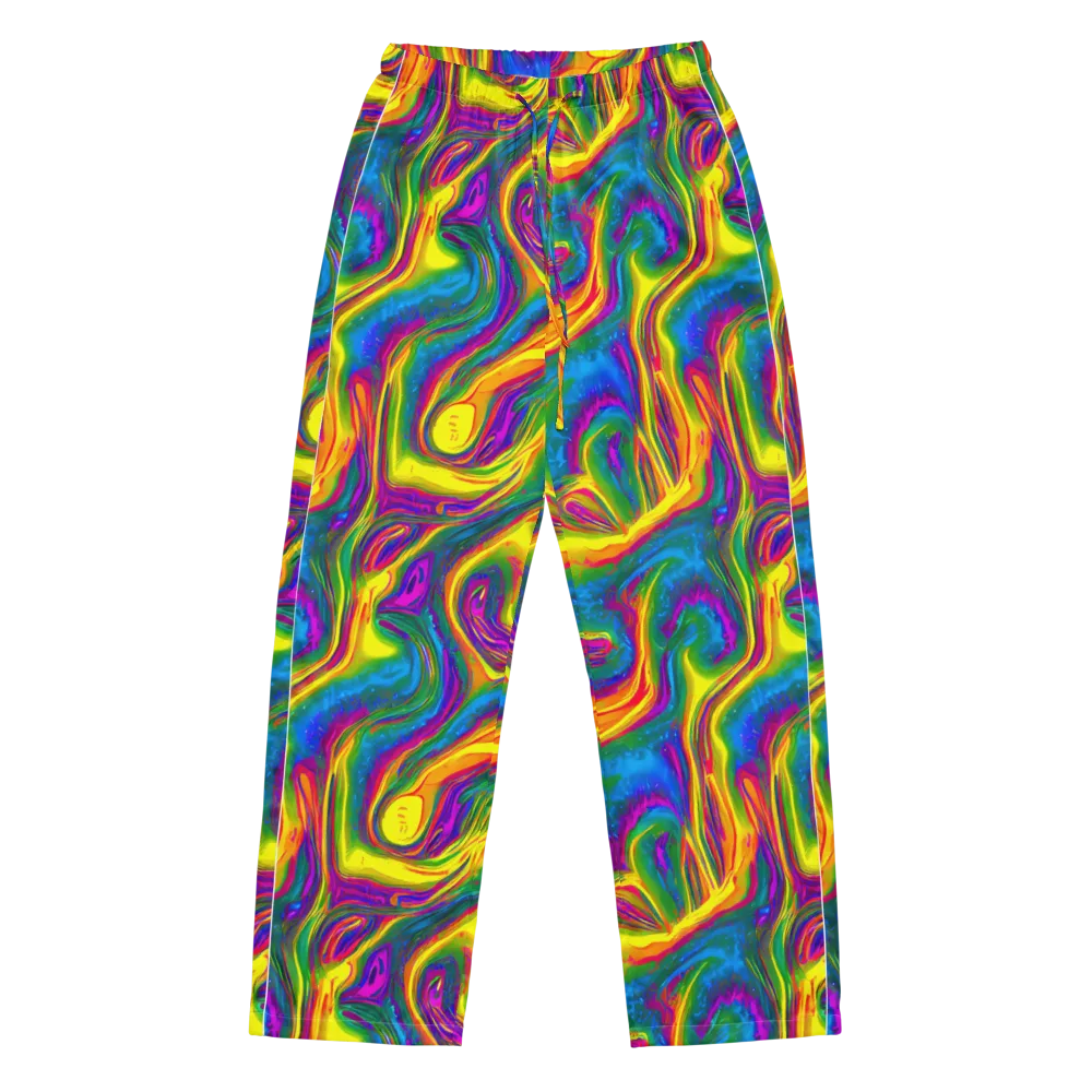 Electric Aurora on Women's Pajama Pants — Front