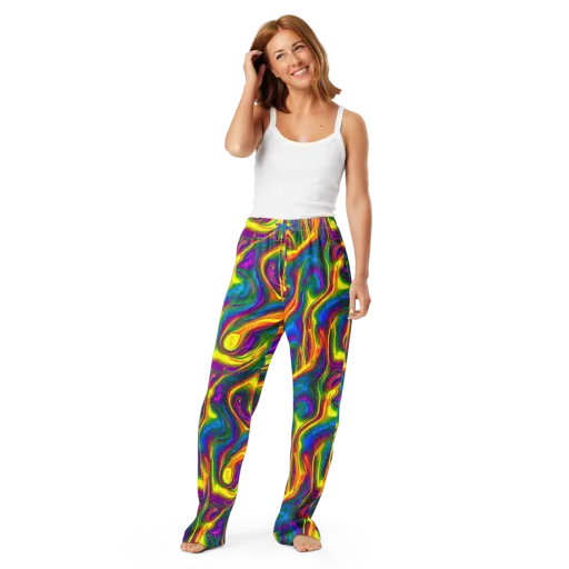 Electric Aurora on a Women's Pajama Pants
