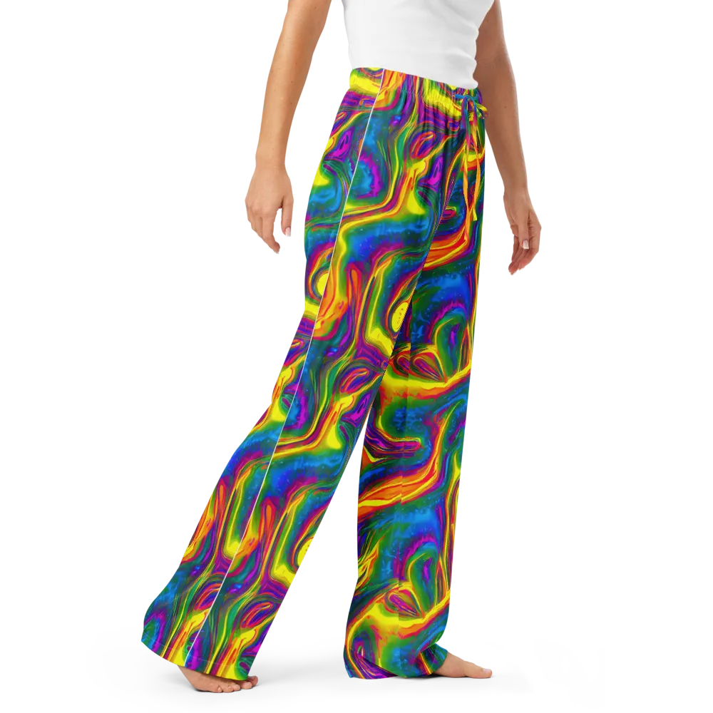 Electric Aurora on Women's Pajama Pants — Right Front