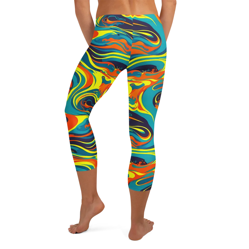 Mythic Maelstrom on Capri Leggings — Back
