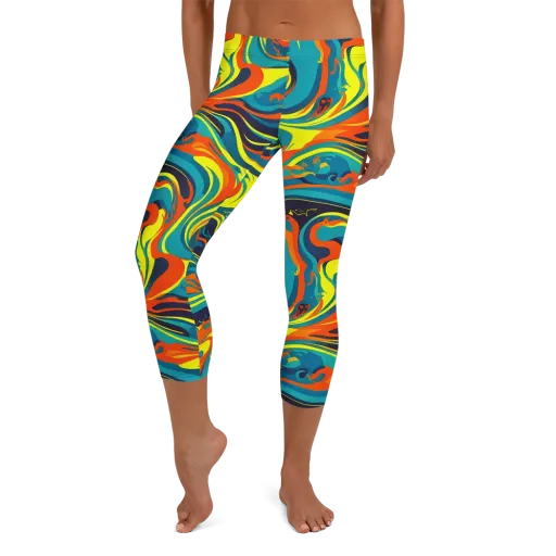 Mythic Maelstrom on a Capri Leggings
