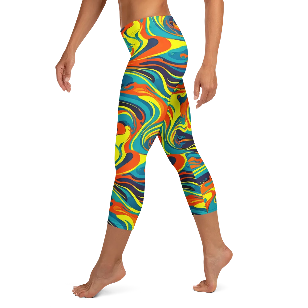 Mythic Maelstrom on Capri Leggings — Left
