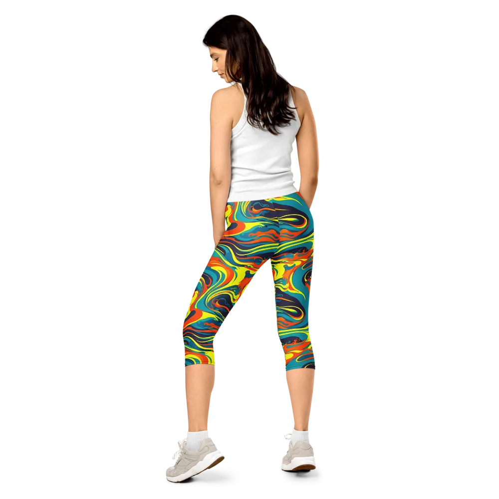 Mythic Maelstrom on Capri Leggings — Back