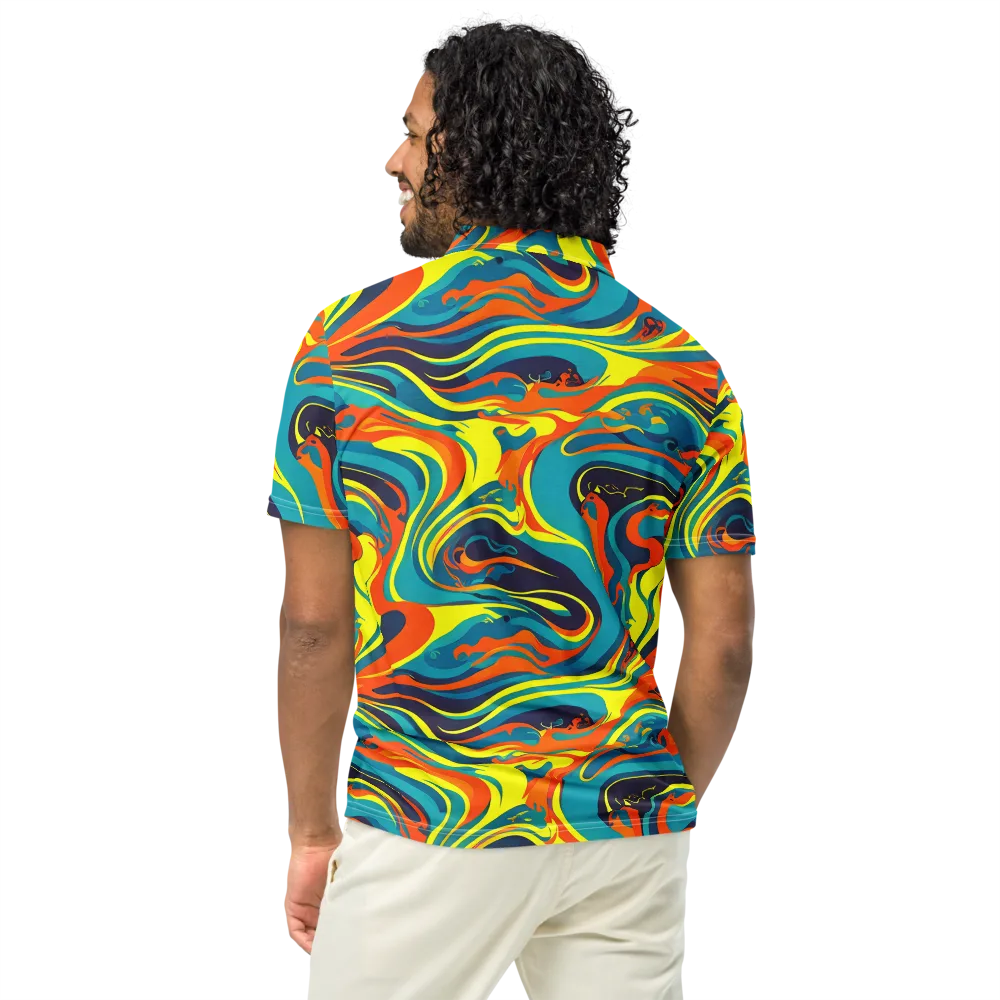 Mythic Maelstrom on Men's Slim Fit Polo Shirt — Back