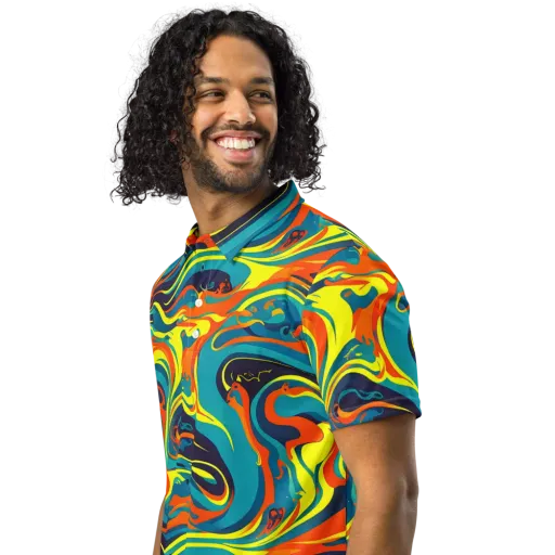 Mythic Maelstrom on a Men's Slim Fit Polo Shirt