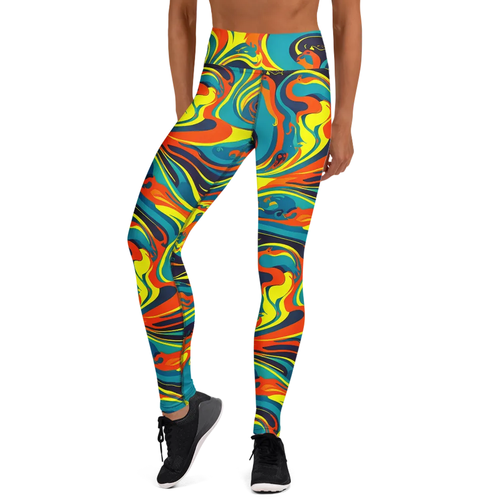 Mythic Maelstrom on Yoga Leggings — Front