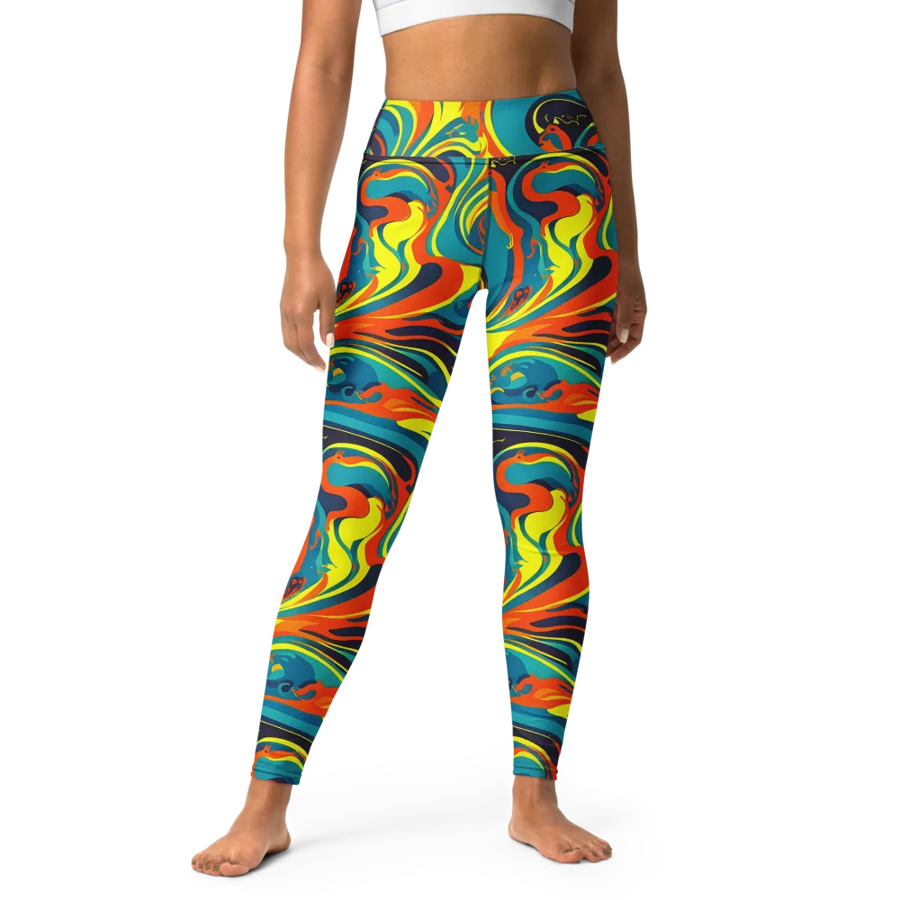 Mythic Maelstrom on Yoga Leggings — Front