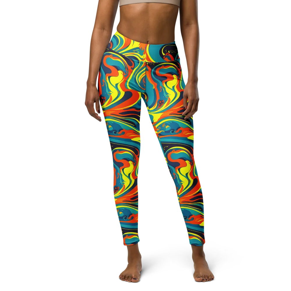 Mythic Maelstrom on Yoga Leggings — Front
