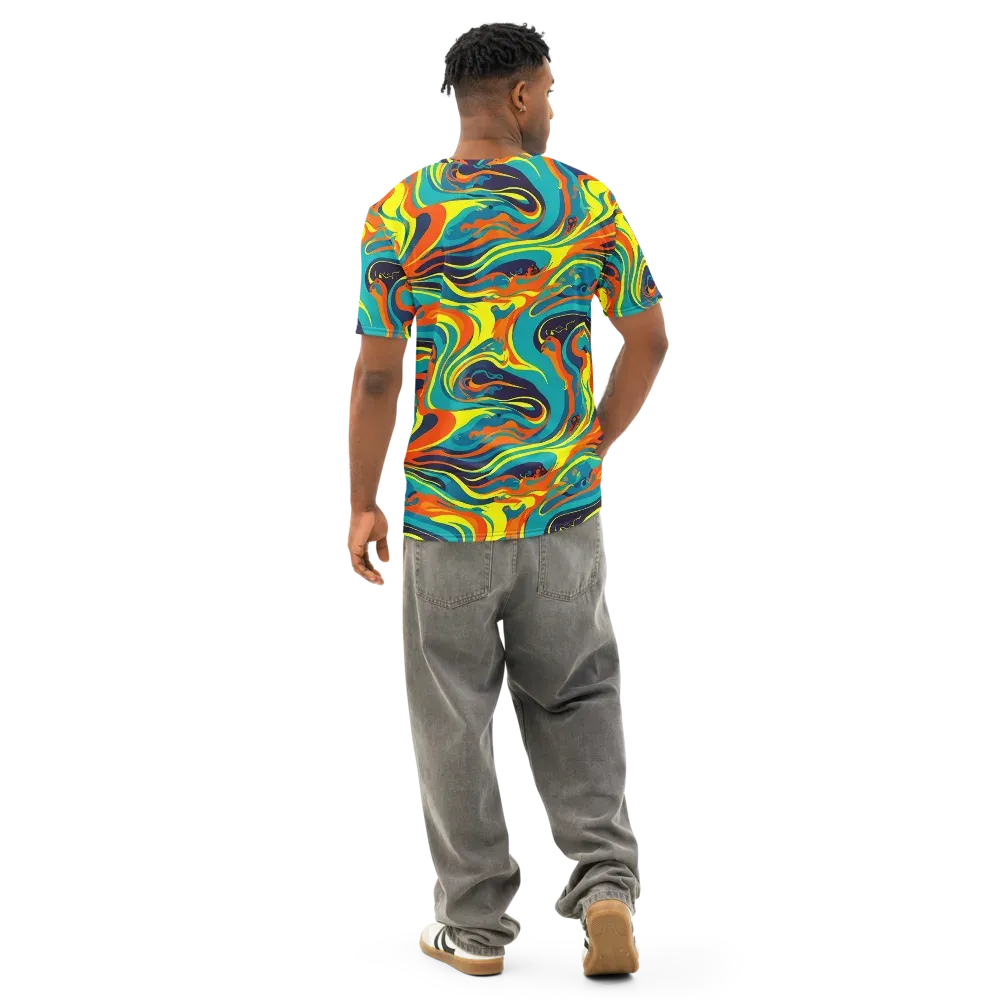 Mythic Maelstrom on Men's Cotton Crew Neck T-Shirt — Back