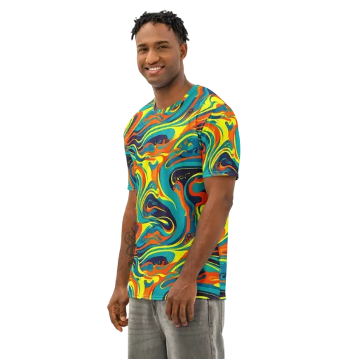 Mythic Maelstrom on a Men's Cotton Crew Neck T-Shirt