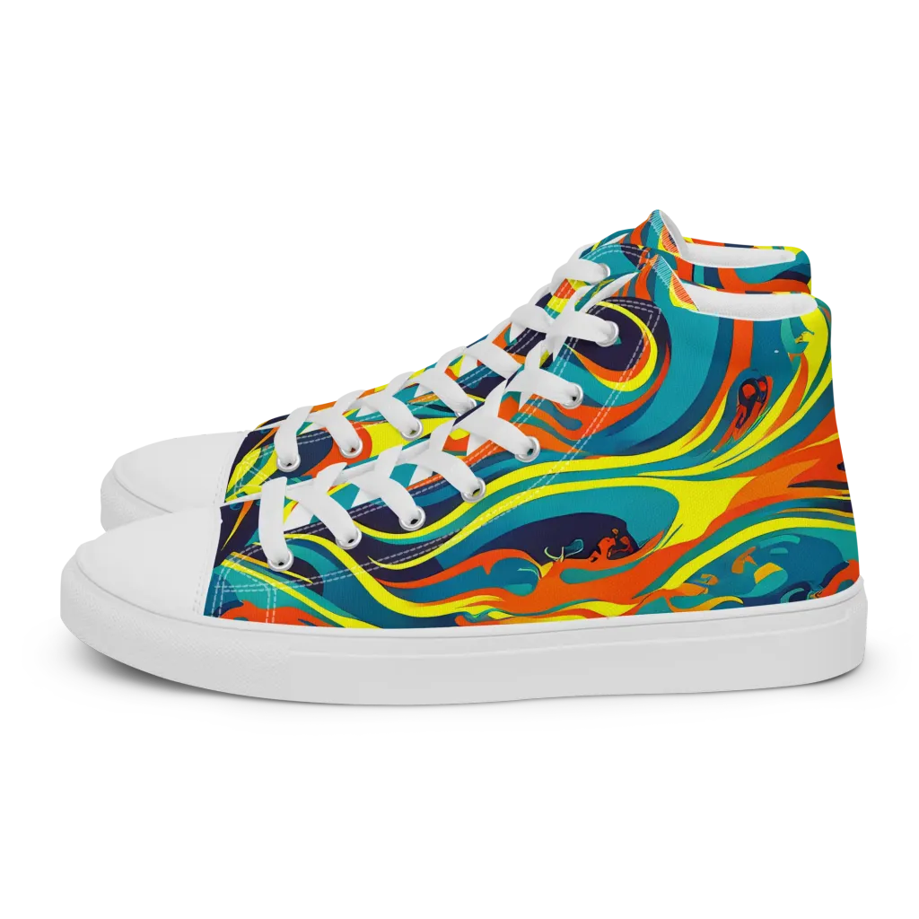 Mythic Maelstrom on Men's High Top Canvas Shoes — Left