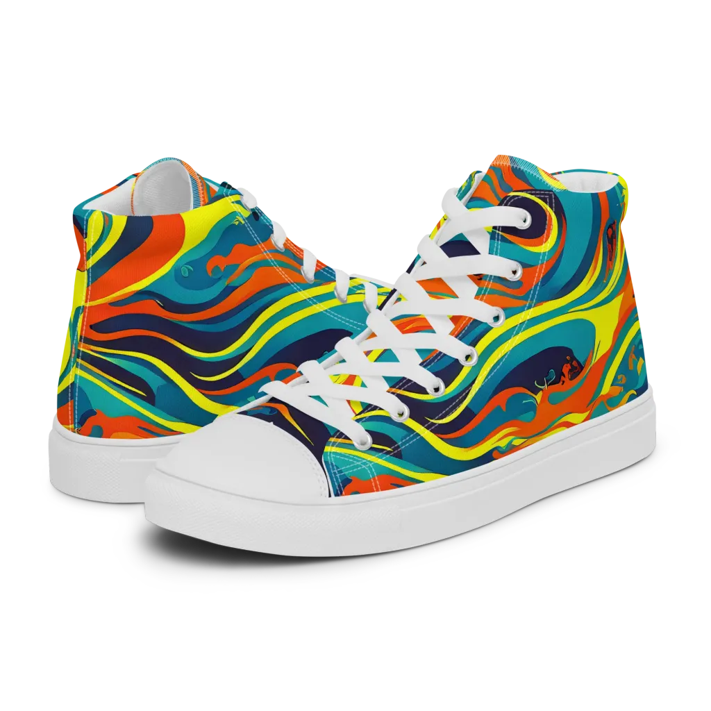 Mythic Maelstrom on Men's High Top Canvas Shoes — Left
