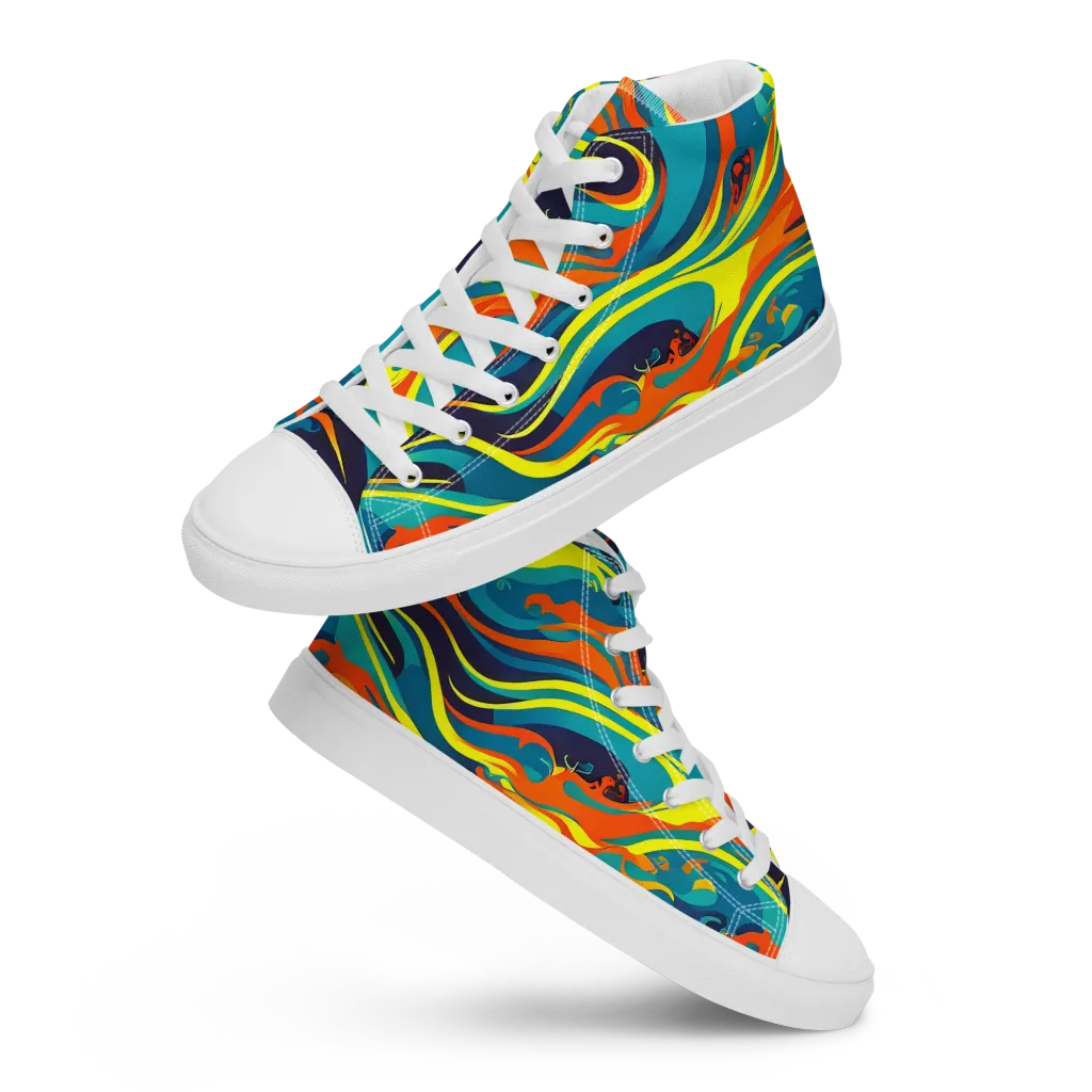 Mythic Maelstrom on Men's High Top Canvas Shoes — Front